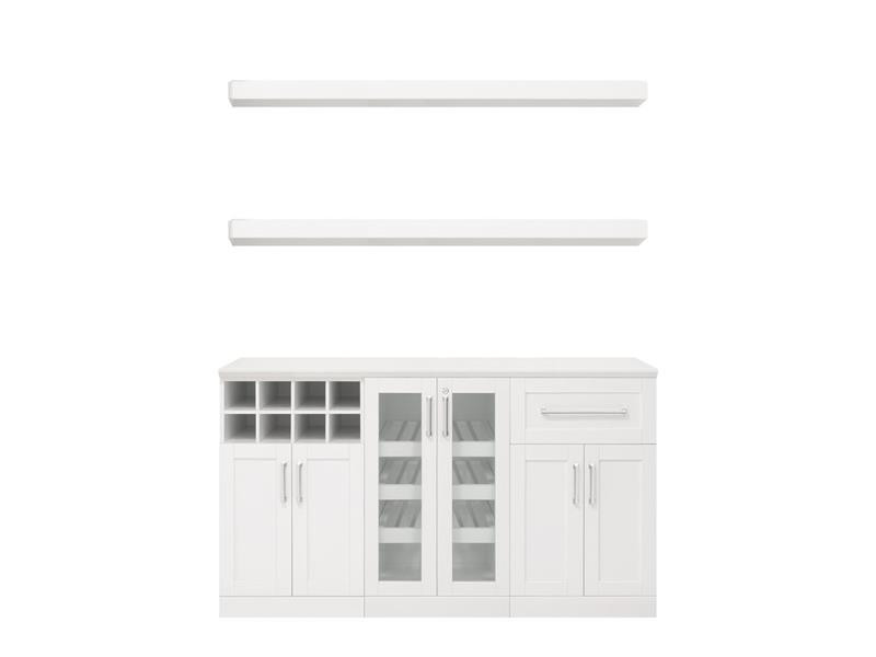 NewAge Home Bar White 6 Piece Set 21"