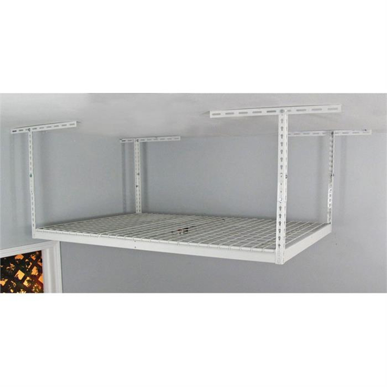 SafeRacks 4' x 6' Overhead Storage Rack 18" 33" Drop White
