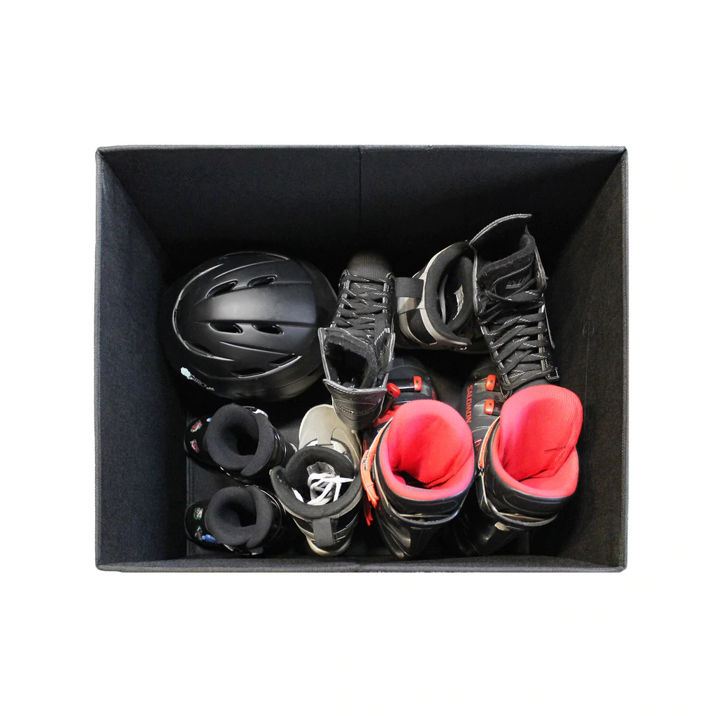 Proslat Bin Warehouse FoldATote Black 32 Gallon (4Pack)