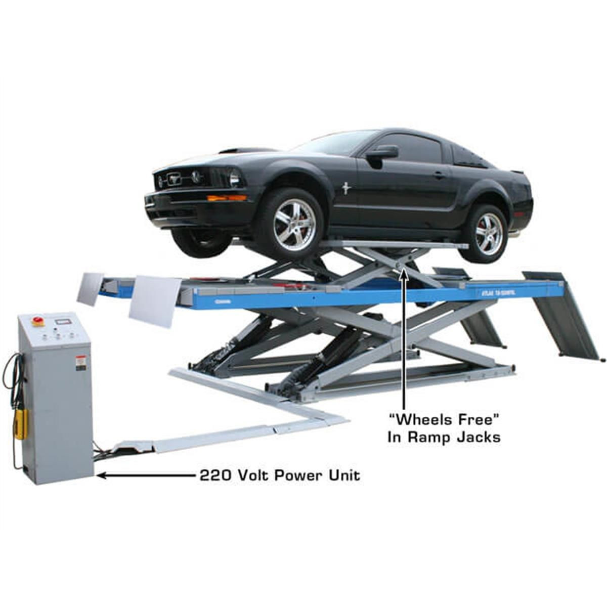 Alignment Lift Machine Atlas 12AWFSL 12,000 lb. Capacity Alignment Scissor Lift w/ Wheels-Free ...