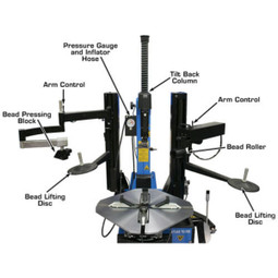 Atlas TC755 Tire Changer w/Dual Arms Atlas TC755 Tire Changer w/Dual Arms