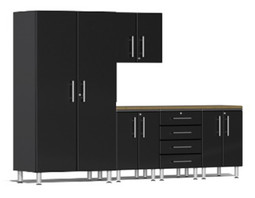 Ulti-MATE Garage 2.0 Series Black Metallic 6-Piece Set with Bamboo Top Ulti-MATE Garage 2.0 Series Black Metallic 6-Piece Set with Bamboo Top
