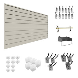 Proslat PVC Slatwall Handyman Bundle - Sandstone