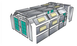 Tuxedo PBCF14927H Cross Flow Bridge Exhaust Paint Booth - Made in USA Tuxedo PBCF14927H Cross Flow Bridge Exhaust Paint Booth - Made in USA