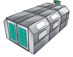 Tuxedo PBCF14929B Cross Flow Box Exhaust Paint Booth