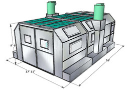 Tuxedo PBSDD18926FT Side Down Filter Top Paint Booth - Made in USA