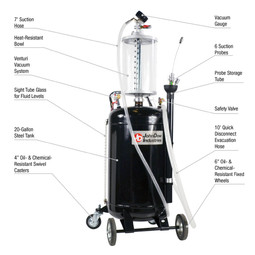 JohnDow JDI-20EV-B 20-Gallon Fluid Evacuator with Transparent Bowl JohnDow JDI-20EV-B 20-Gallon Fluid Evacuator with Transparent Bowl