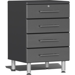 Ulti-MATE Garage 2.0 Series Grey Metallic 3-Piece 4-Drawer Base Cabinet Set