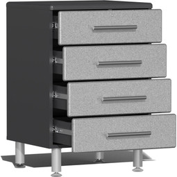 Ulti-MATE Garage 2.0 Series Silver Metallic 12-Piece Kit with Bamboo Worktop