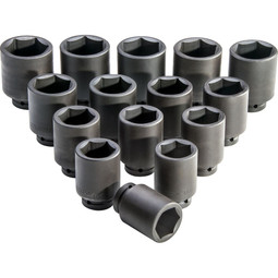 Proto 1" Drive 15-piece Impact Socket Set - 6 Point