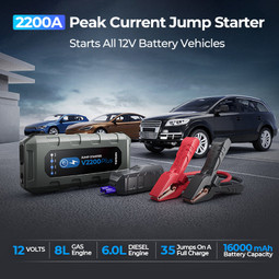 Topdon V2200Plus - 2-in-1 2200 Peak Amp Jump Starter & Battery/System Tester Topdon V2200Plus - 2-in-1 2200 Peak Amp Jump Starter & Battery/System Tester