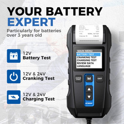 Topdon BT300P - Battery, Charging & Cranking System Tester w/Printer Topdon BT300P - Battery, Charging & Cranking System Tester w/Printer