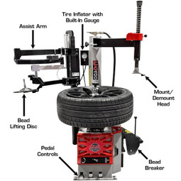 Atlas Platinum PTC400 Center Post Tire Changer W/ Assist Arm