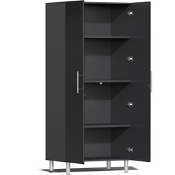 Ulti-MATE Garage 2.0 Series Black Metallic 7 Piece Kit with Bamboo Top