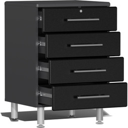 Ulti-MATE Garage 2.0 Series Black Metallic 7 Piece Kit with Bamboo Top