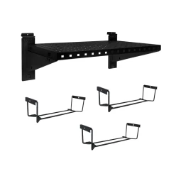 Proslat Stealth 24 in. Heavy Duty Metal Shelf with Tool Holders