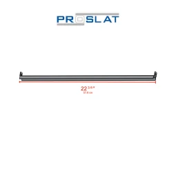 Proslat Stealth 48 in. Heavy Duty Metal Shelf with Tool Holders & Clothing Rod