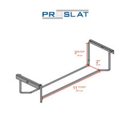 Proslat Stealth 48 in. Heavy Duty Metal Shelf with Tool Holders