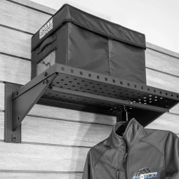 Proslat Stealth 24 in. Heavy Duty Metal Shelf with Clothing Pole