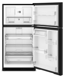 Maytag 33-Inch Wide Top-Freezer Refrigerator with Garage Mode-21 Cu. Ft. Black