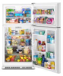 Maytag 33-Inch Wide Top-Freezer Refrigerator with Garage Mode-21 Cu. Ft. White