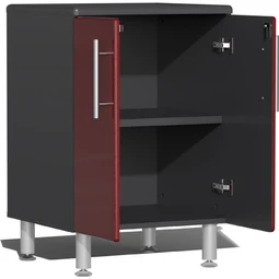 Ulti-MATE Garage 2.0 Series Red Metallic 4 Piece Kit with Bamboo Worktop