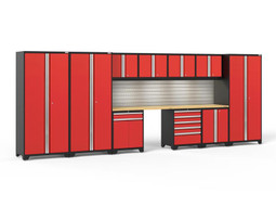 NewAge Pro Series 3.0 Red 12 Piece Set w/Bamboo Top, LED Lights & Backsplash