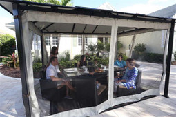 Paragon Outdoor Durham 10x13 Hard Top Gazebo with Mosquito Netting