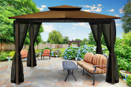 Paragon Outdoor Barcelona 10x12 Gazebo with Coca Top & Mosquito Netting Paragon Outdoor Barcelona 10x12 Gazebo with Coca Top & Mosquito Netting