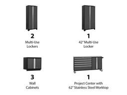 NewAge Bold 3.0 Grey 7 PC Set w/Stainless Steel Worktop NewAge Bold 3.0 Grey 7 PC Set w/Stainless Steel Worktop