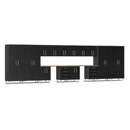 Ulti-MATE Garage 2.0 Series Black Metallic 16-Piece Kit with Dual Workstation Ulti-MATE Garage 2.0 Series Black Metallic 16-Piece Kit with Dual Workstation