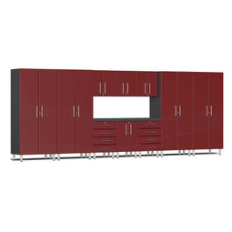 Ulti-MATE Garage 2.0 Series Red Metallic 11-Piece Kit with Workstation Ulti-MATE Garage 2.0 Series Red Metallic 11-Piece Kit with Workstation