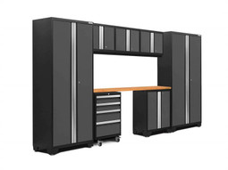 NewAge Bold 3.0 Grey 8 Piece Set w/Bamboo Worktop & LED Lights NewAge Bold 3.0 Grey 8 Piece Set w/Bamboo Worktop & LED Lights