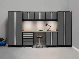 NewAge Bold 3.0 Grey 8 Piece Set w/Bamboo Worktop & LED Lights NewAge Bold 3.0 Grey 8 Piece Set w/Bamboo Worktop & LED Lights