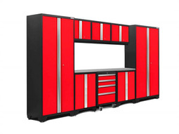 NewAge Bold 3.0 Red 9 Piece Set with Stainless Steel Worktop
