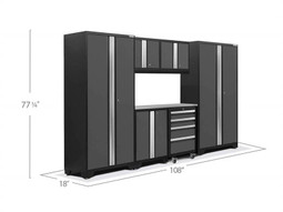 NewAge Bold 3.0 Grey 7 Piece Set w/Stainless Steel Worktop & LED Lights NewAge Bold 3.0 Grey 7 Piece Set w/Stainless Steel Worktop & LED Lights