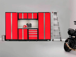 NewAge Bold 3.0 Red 7 Piece Set w/Stainless Steel Worktop & LED Lights NewAge Bold 3.0 Red 7 Piece Set w/Stainless Steel Worktop & LED Lights