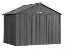 Arrow EZEE Shed Steel Storage 10 x 8 ft. Galvanized Extra High Gable Charcoal