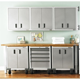 Gladiator Premier White Deluxe Laundry Room Set Gladiator Premier White Deluxe Laundry Room Set