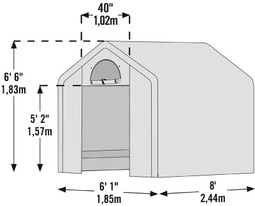 ShelterLogic GrowIT 6 x 8 ft. Backyard Greenhouse