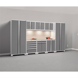 NewAge Pro Series 3.0 White w/Platinum Door 9 Piece Set w/Bamboo Top