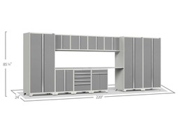 NewAge Pro Series 3.0 White w/Platinum Door 12 Piece Set w/Stainless Steel Worktop NewAge Pro Series 3.0 White w/Platinum Door 12 Piece Set w/Stainless Steel Worktop