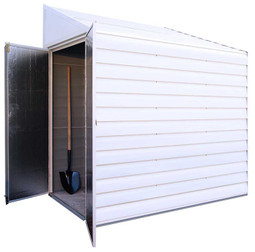 Arrow Yardsaver 4 x 7 ft. Steel Storage Shed Pent Roof Eggshell