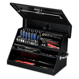 Montezuma 23" x 14" Portable Steel Toolbox - Black Montezuma 23" x 14" Portable Steel Toolbox - Black
