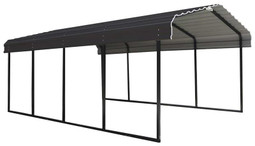 Arrow Steel Carport 12 x 20 x 7 ft. Galvanized Charcoal