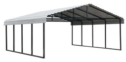 Arrow Carport 20 x 29 x 7 ft - Eggshell