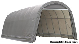 ShelterLogic ShelterCoat 15 x 28 x 12 ft. Wind/Snow Rated Garage Round Gray Cover