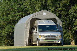 ShelterLogic ShelterCoat 12 x 28 x 11 ft. Garage Barn Gray Cover