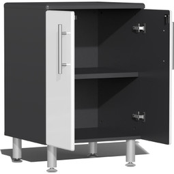 Ulti-MATE Garage 2.0 Series White Metallic 4-Piece Workstation Kit with Bamboo Worktop Ulti-MATE Garage 2.0 Series White Metallic 4-Piece Workstation Kit with Bamboo Worktop