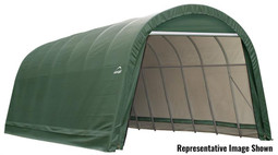 ShelterLogic ShelterCoat 15 x 24 x 12 ft. Wind/Snow Rated Garage Round Green Cover